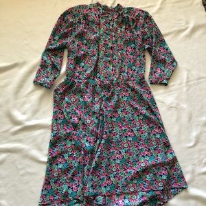 70s does 50s vintage floral dress Stuart Alan